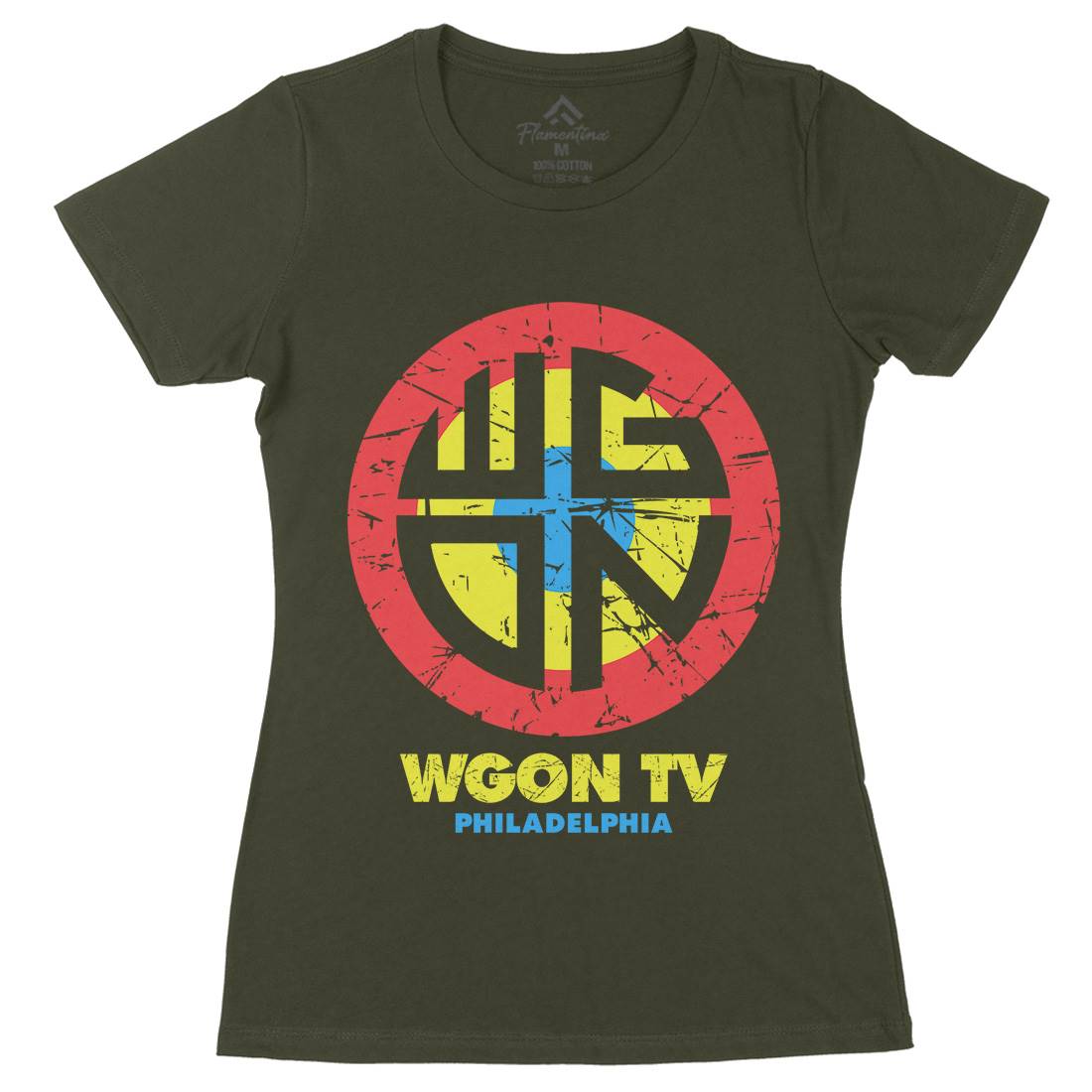 Wgon Tv Womens Organic Crew Neck T-Shirt Horror D357