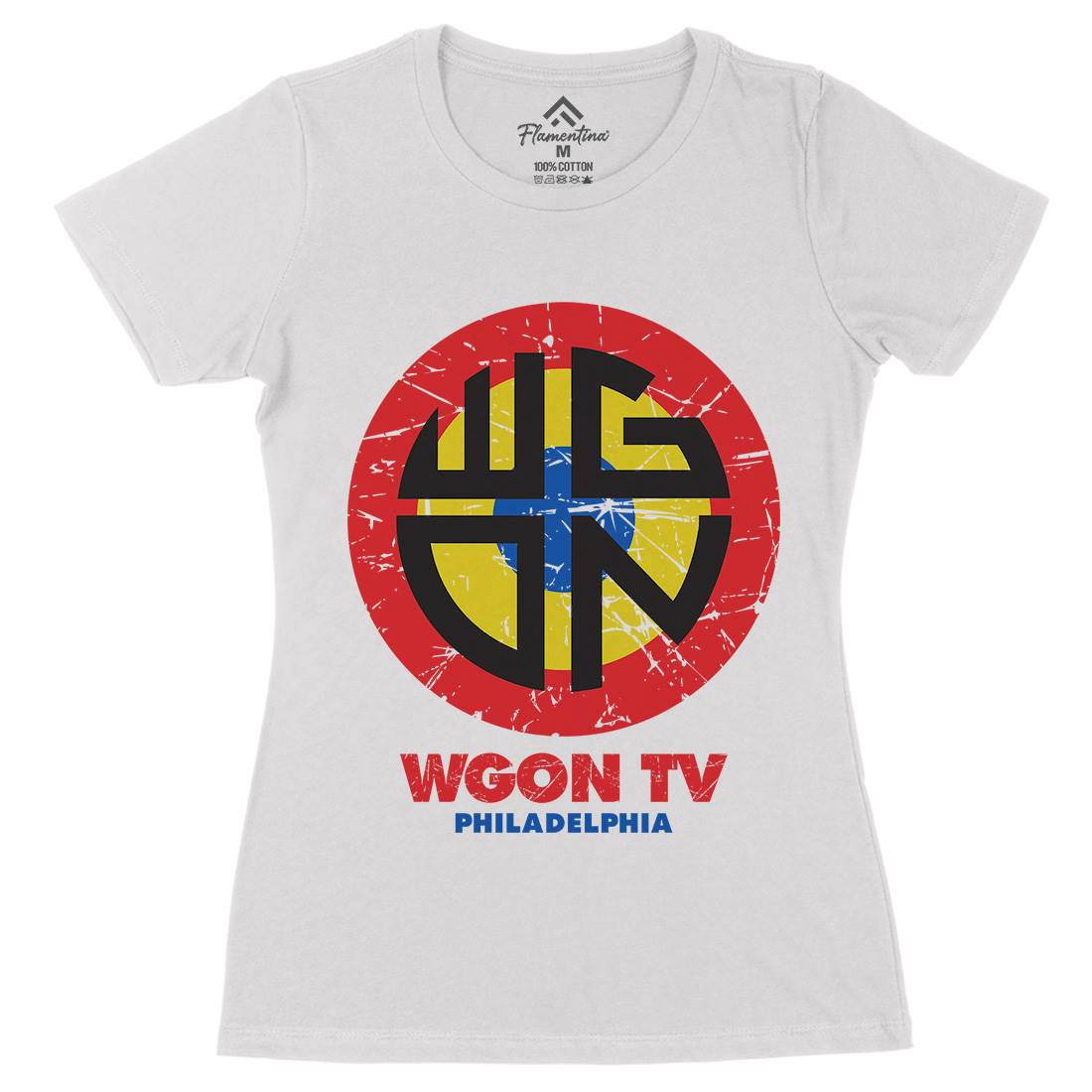 Wgon Tv Womens Organic Crew Neck T-Shirt Horror D357