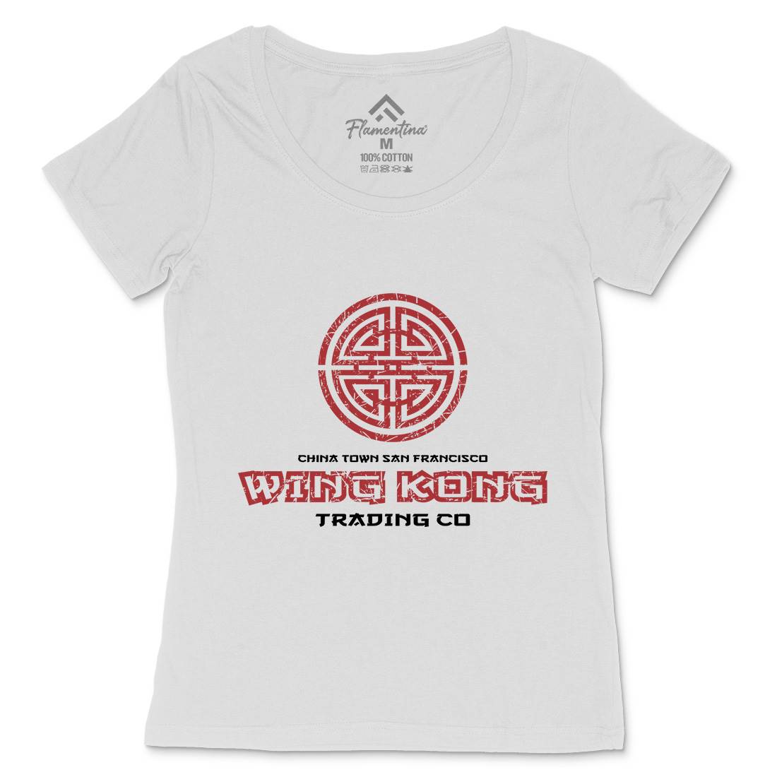 Wing Kong Exchange Womens Scoop Neck T-Shirt Asian D358