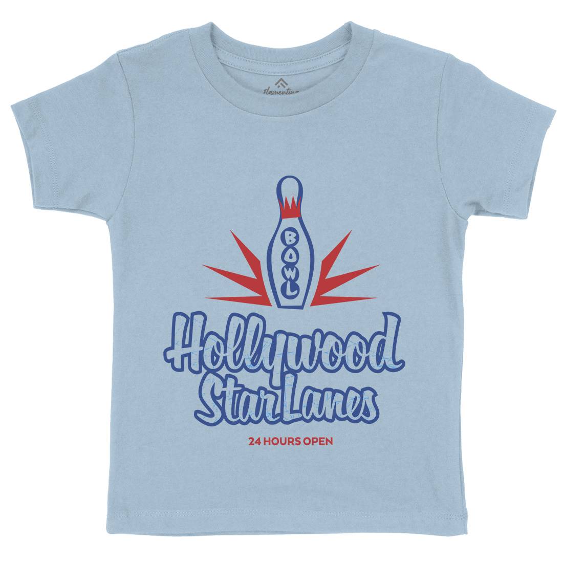 Hollywood Star Lanes Kids Crew Neck T-Shirt Sport D359