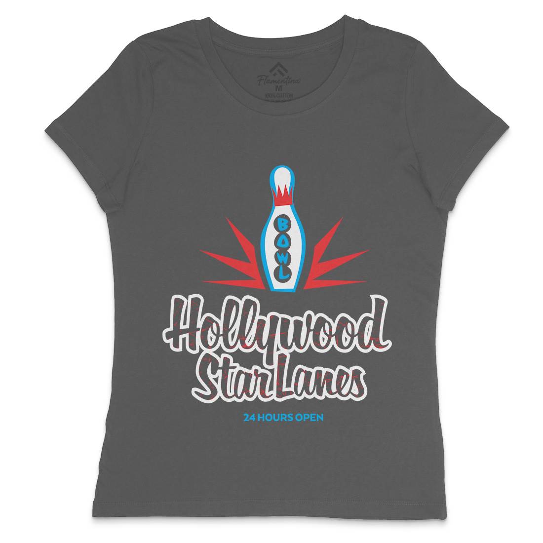Hollywood Star Lanes Womens Crew Neck T-Shirt Sport D359