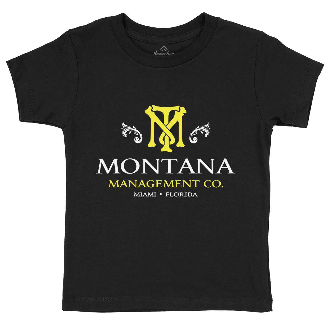 Montana Management Kids Crew Neck T-Shirt Retro D360