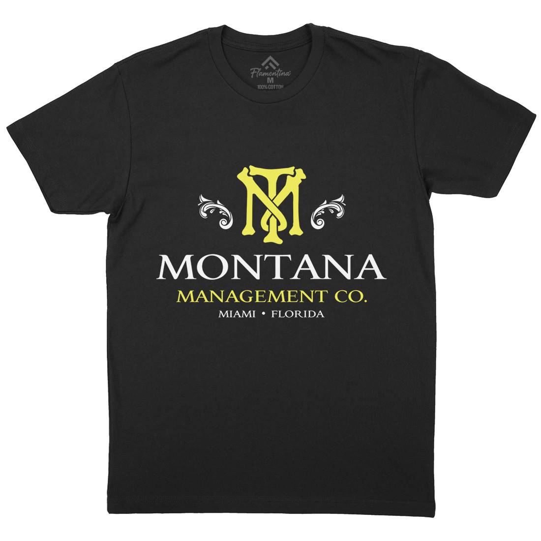 Montana Management Mens Organic Crew Neck T-Shirt Retro D360