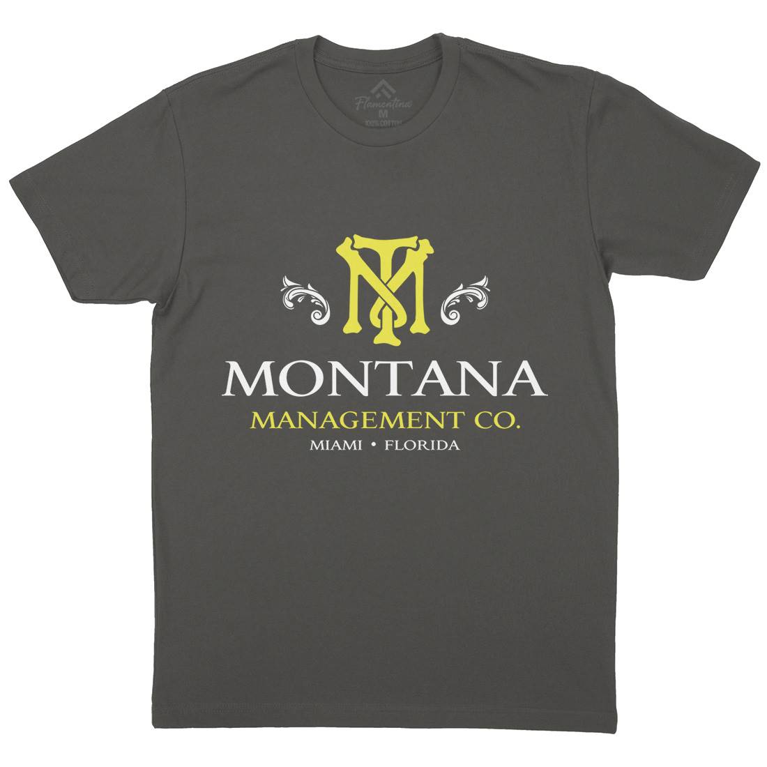 Montana Management Mens Crew Neck T-Shirt Retro D360