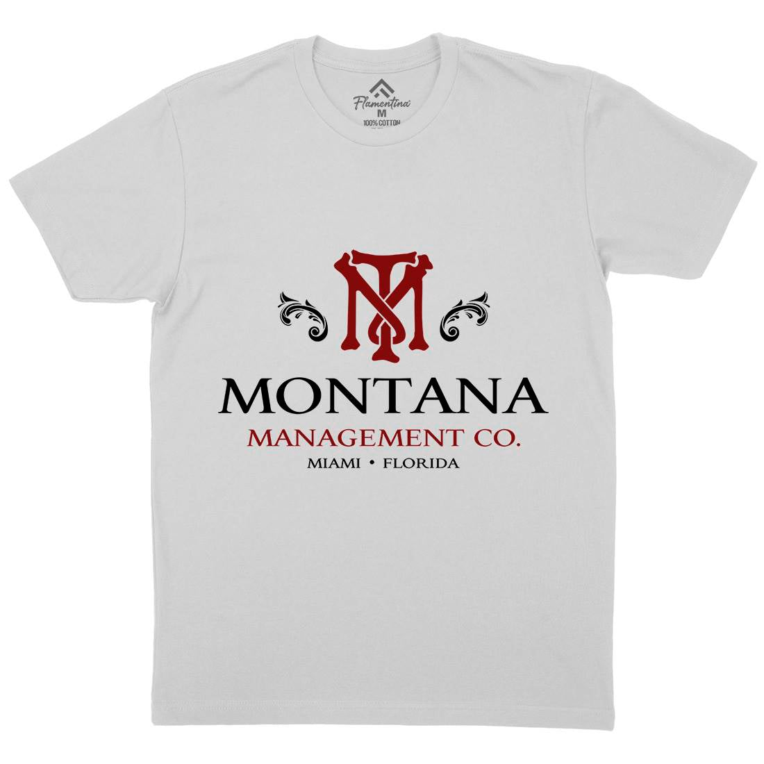 Montana Management Mens Crew Neck T-Shirt Retro D360