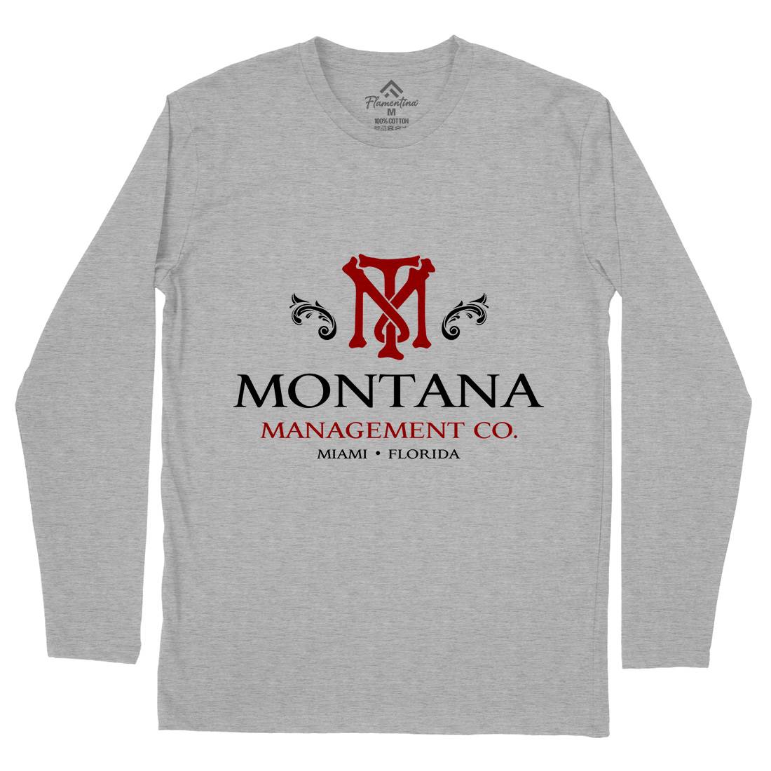 Montana Management Mens Long Sleeve T-Shirt Retro D360
