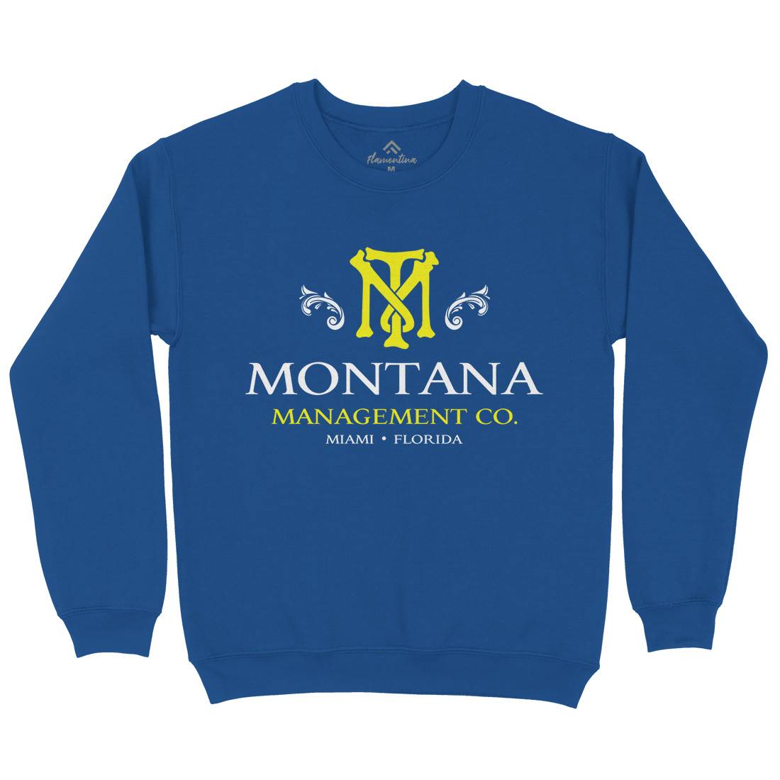 Montana Management Mens Crew Neck Sweatshirt Retro D360