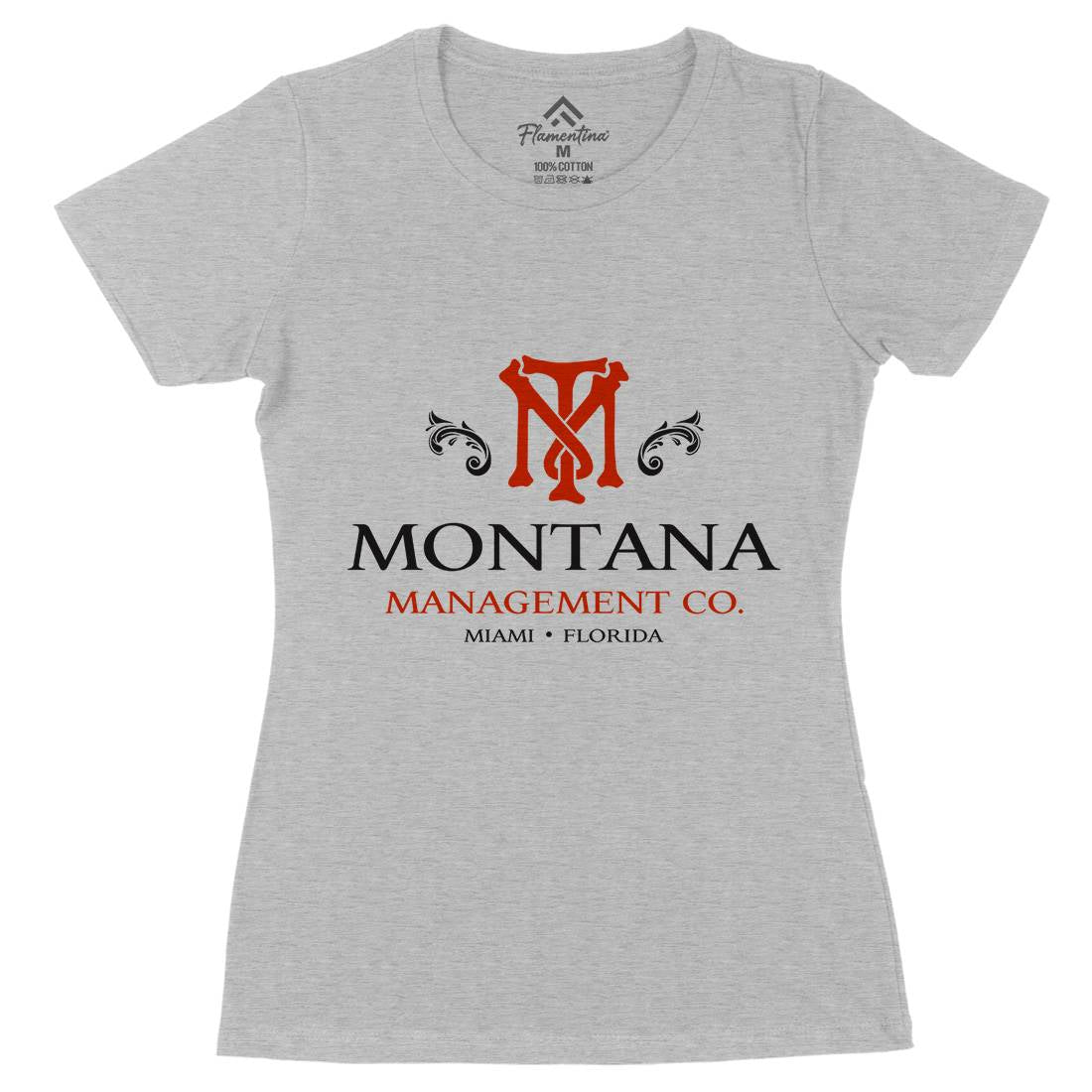 Montana Management Womens Organic Crew Neck T-Shirt Retro D360
