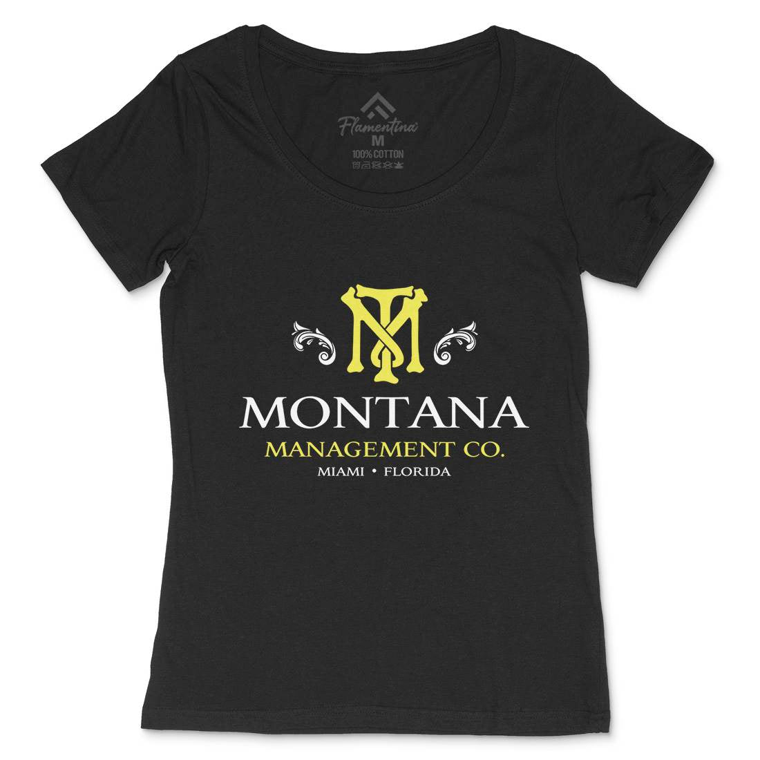 Montana Management Womens Scoop Neck T-Shirt Retro D360