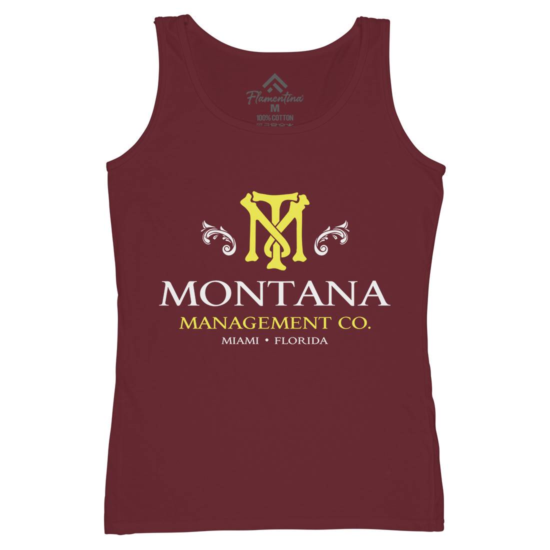 Montana Management Womens Organic Tank Top Vest Retro D360