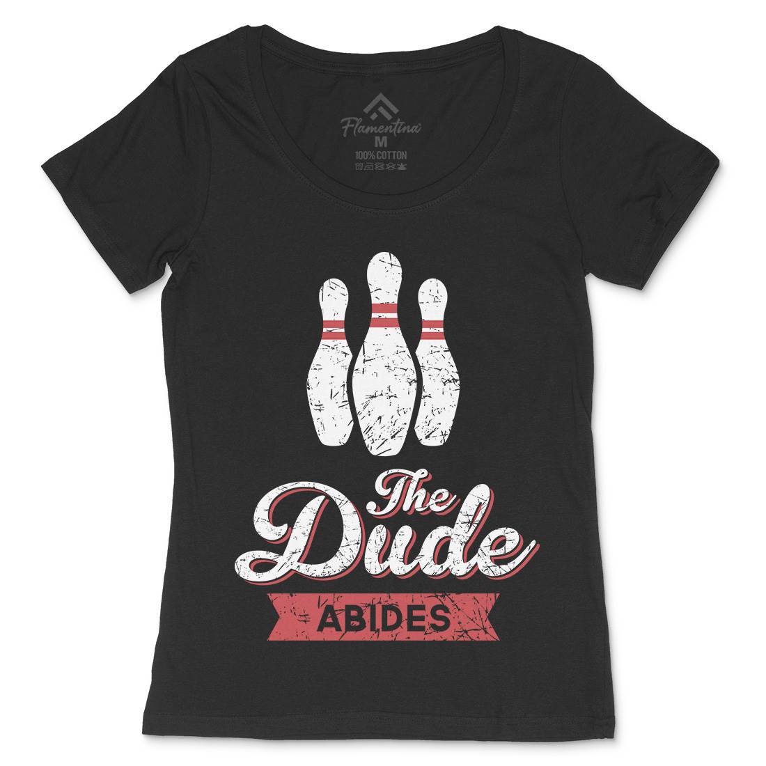 The Dude Womens Scoop Neck T-Shirt Sport D361