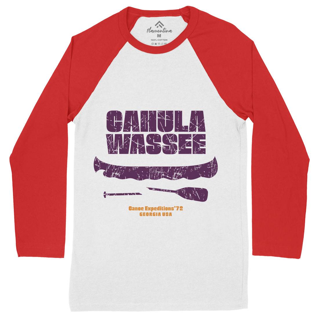 Cahulawassee Mens Long Sleeve Baseball T-Shirt Horror D364