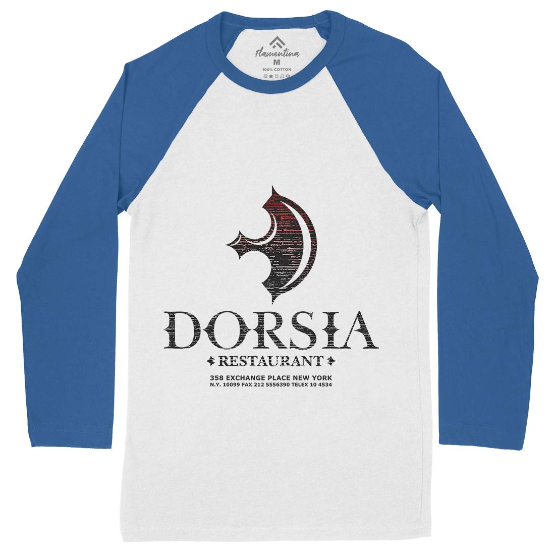 Dorsia Mens Long Sleeve Baseball T-Shirt Food D365