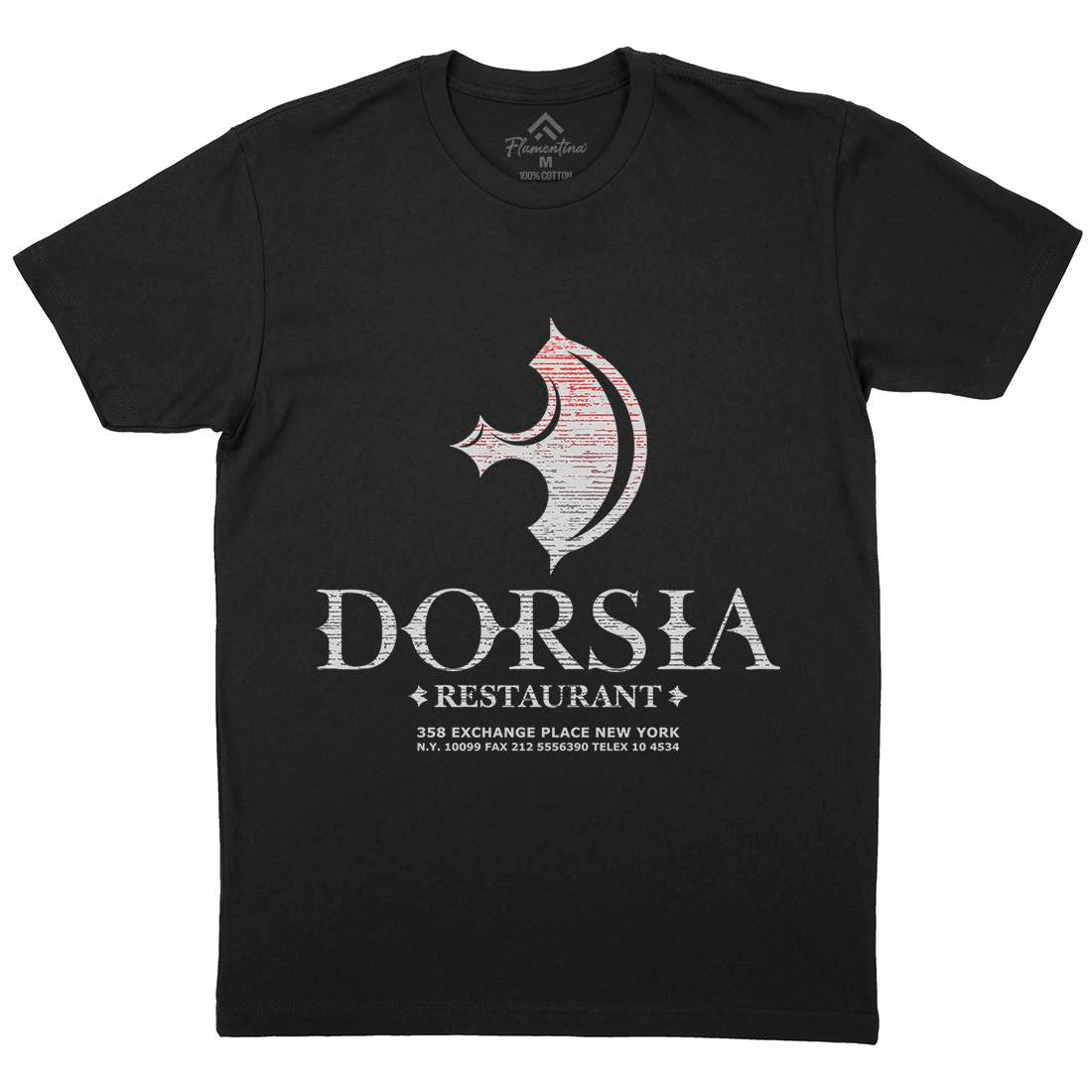 Dorsia Mens Organic Crew Neck T-Shirt Food D365