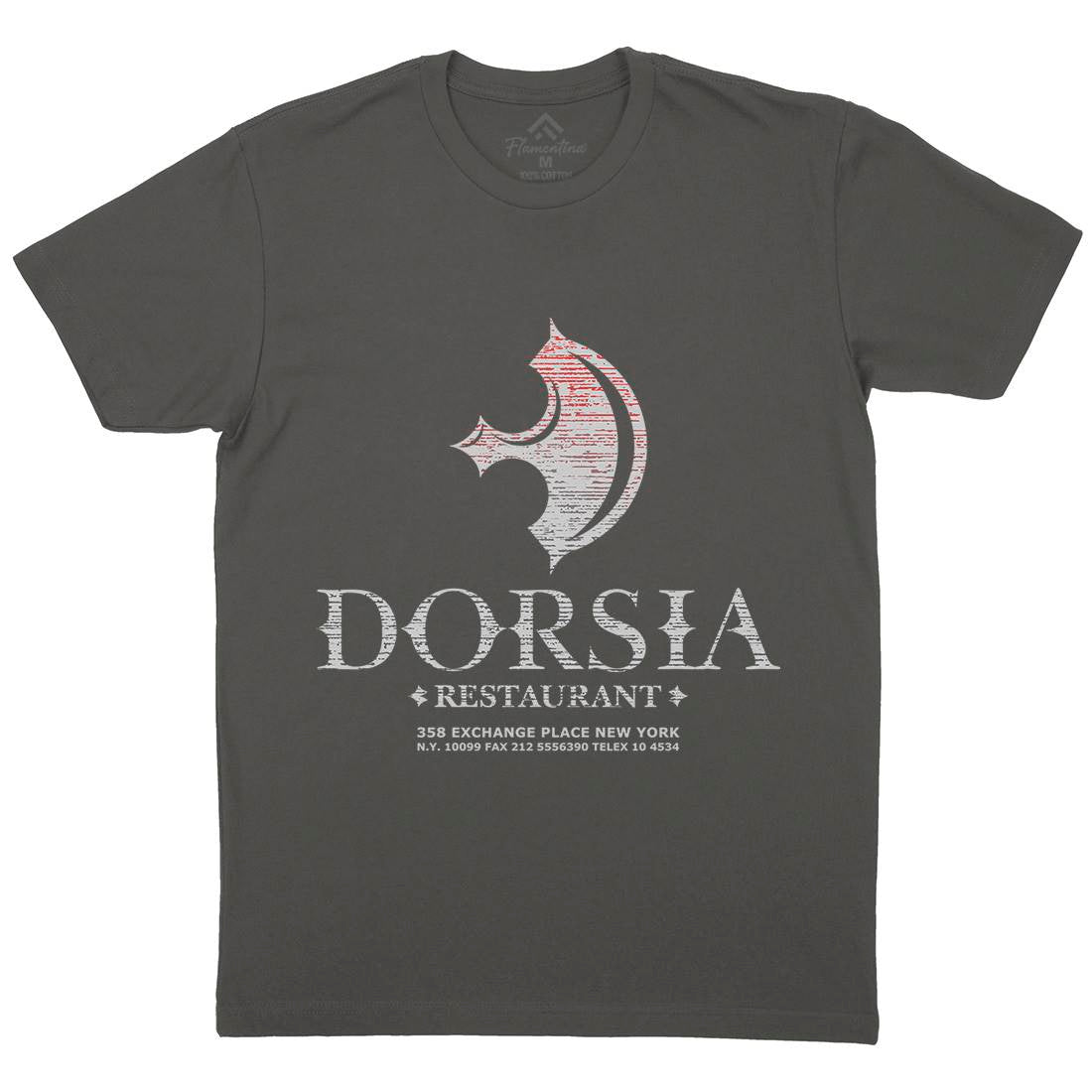 Dorsia Mens Organic Crew Neck T-Shirt Food D365