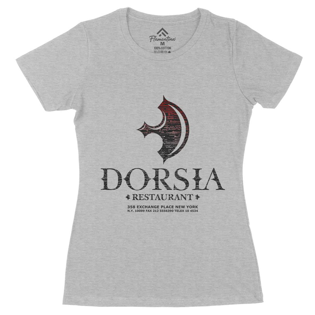 Dorsia Womens Organic Crew Neck T-Shirt Food D365