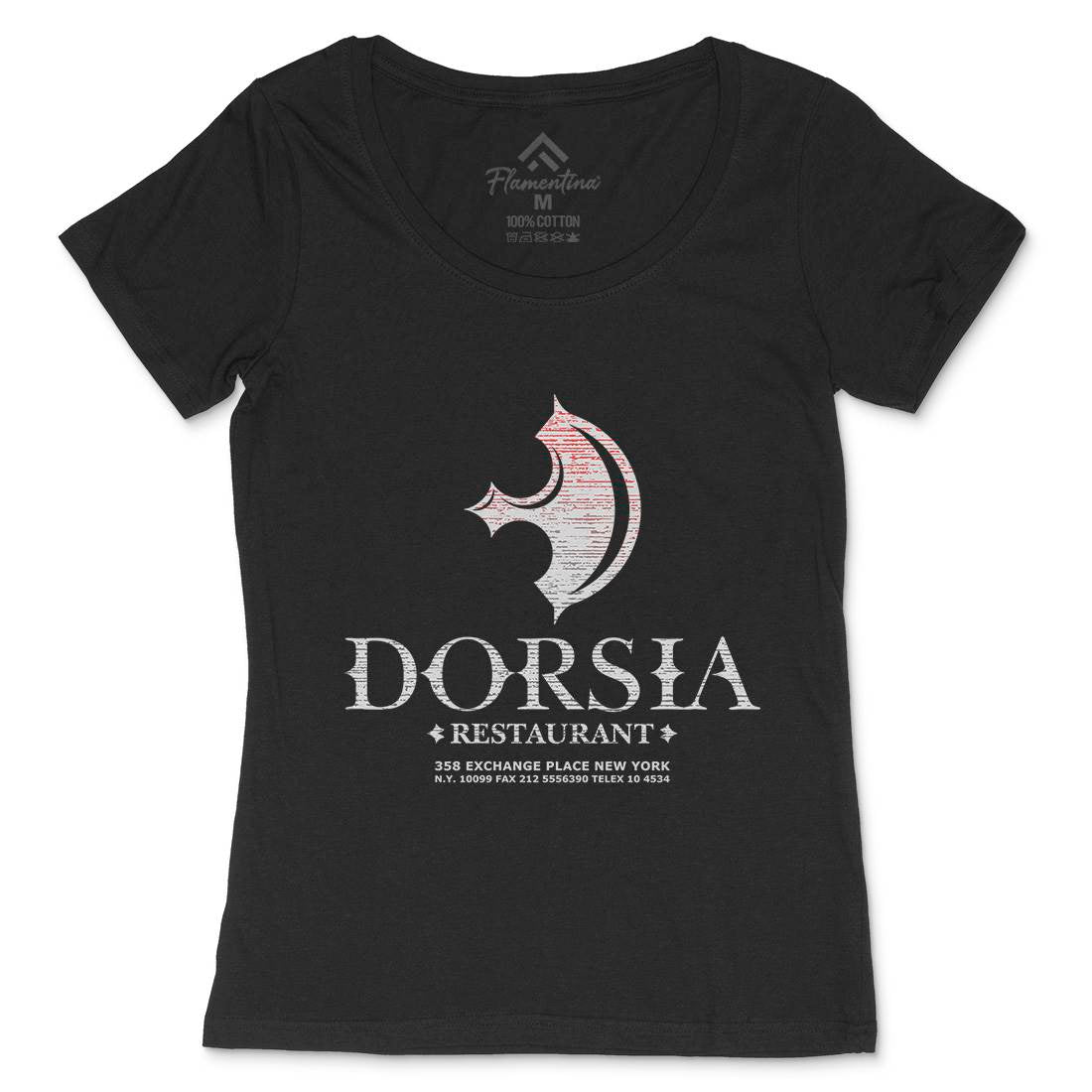 Dorsia Womens Scoop Neck T-Shirt Food D365
