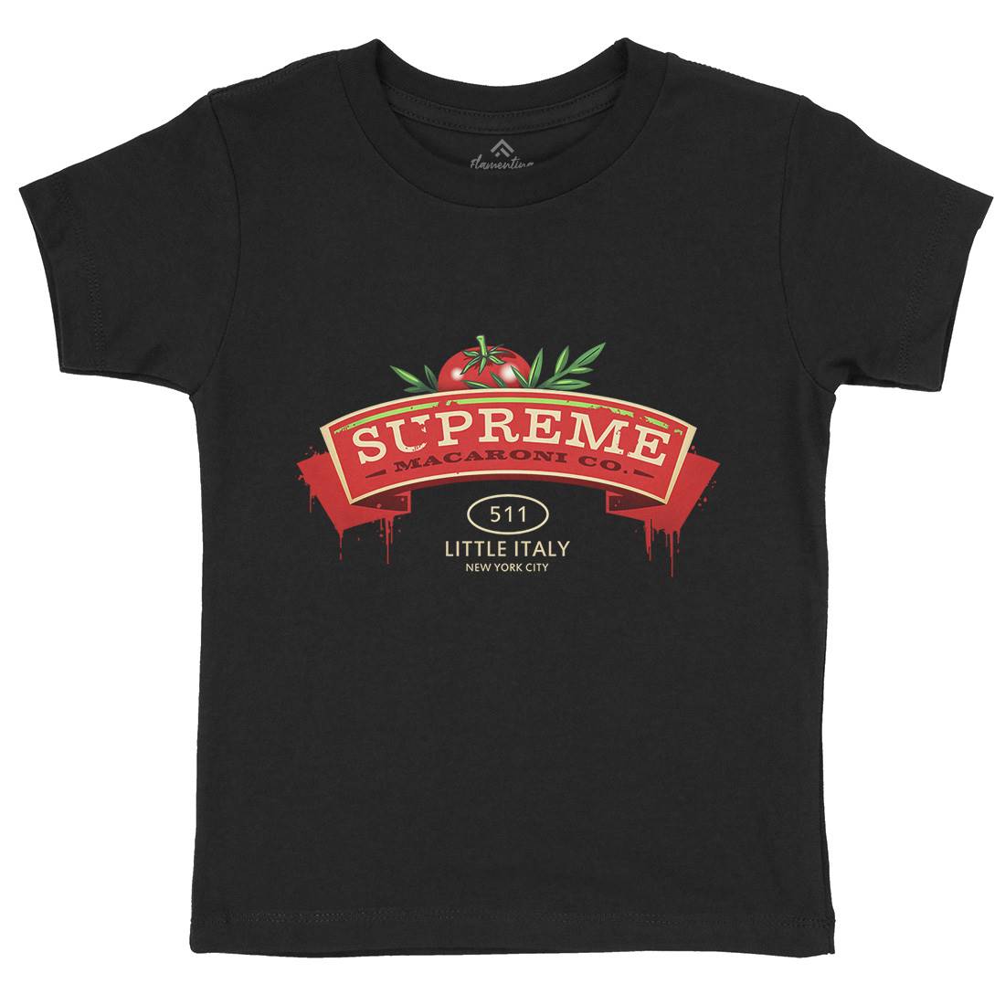 Supreme Macaroni Kids Organic Crew Neck T-Shirt Food D366