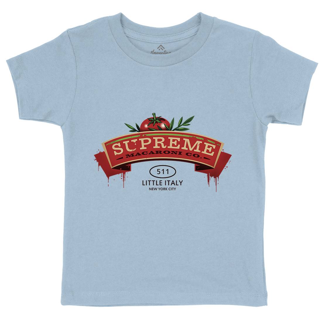 Supreme Macaroni Kids Crew Neck T-Shirt Food D366