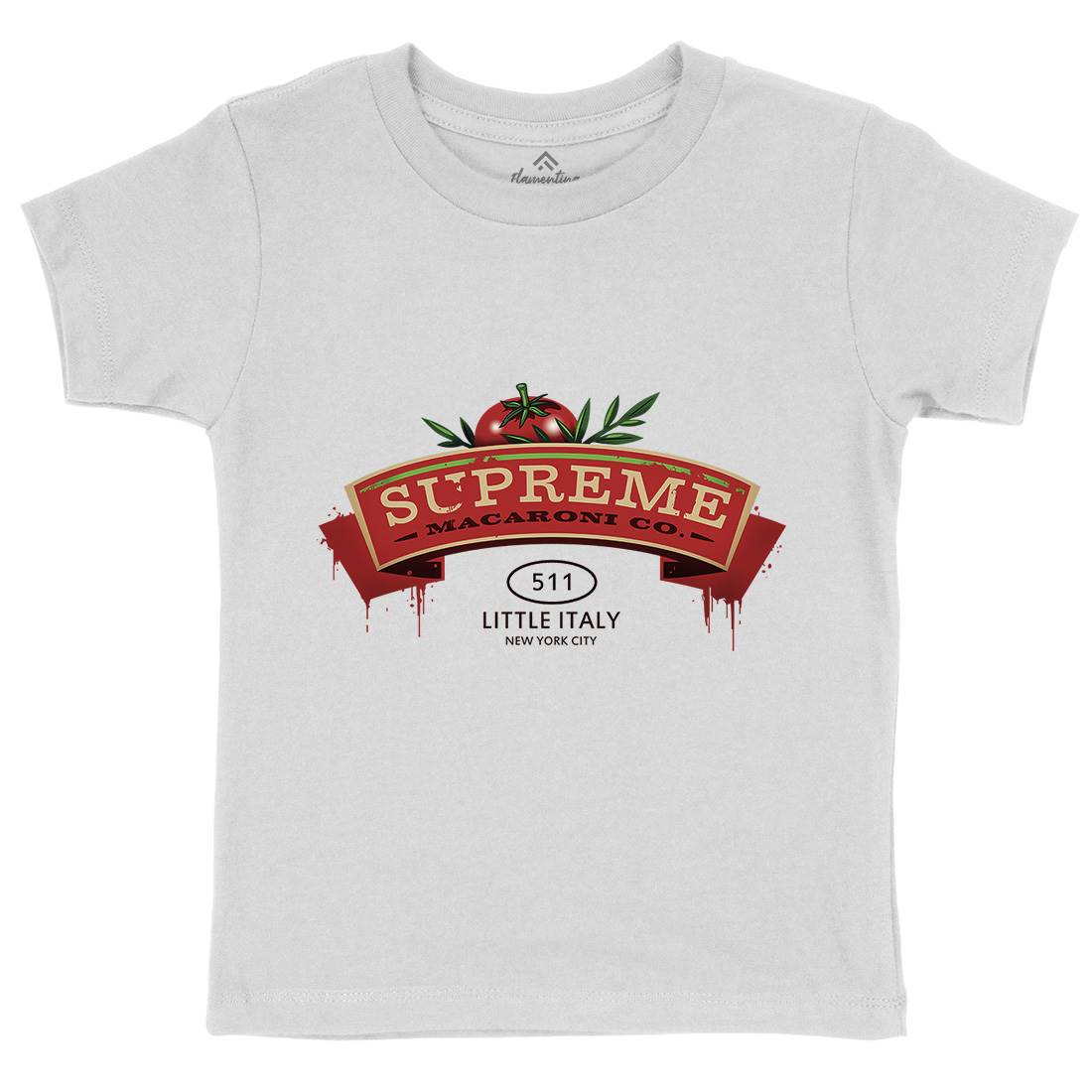Supreme Macaroni Kids Organic Crew Neck T-Shirt Food D366