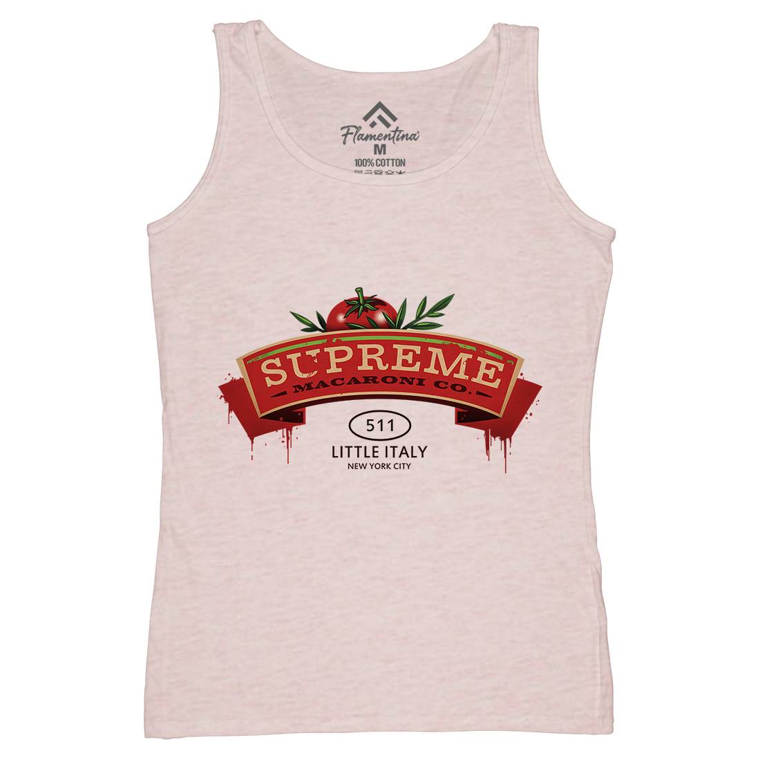 Supreme Macaroni Womens Organic Tank Top Vest Food D366