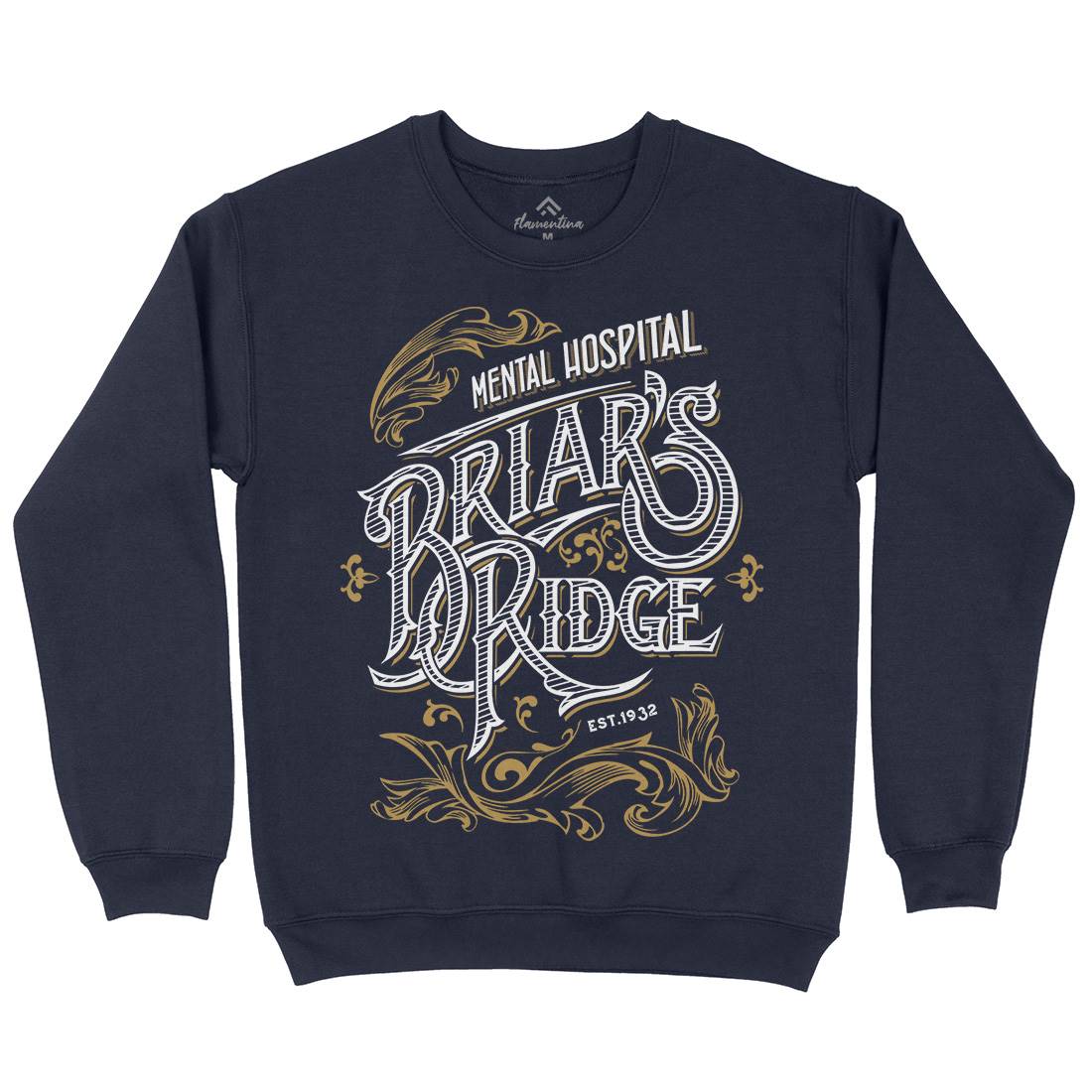 Briar Ridge Mens Crew Neck Sweatshirt Retro D367