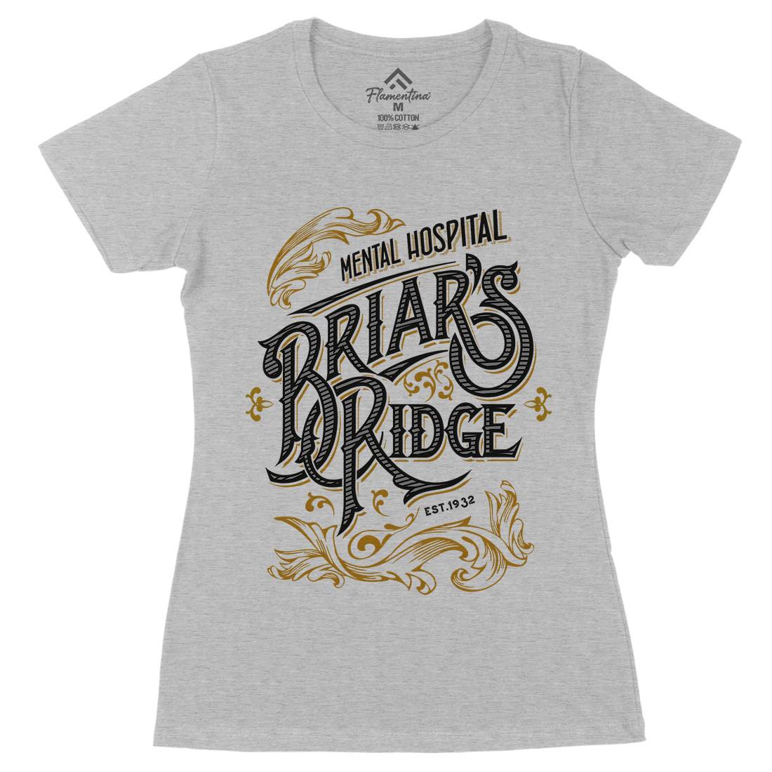 Briar Ridge Womens Organic Crew Neck T-Shirt Retro D367