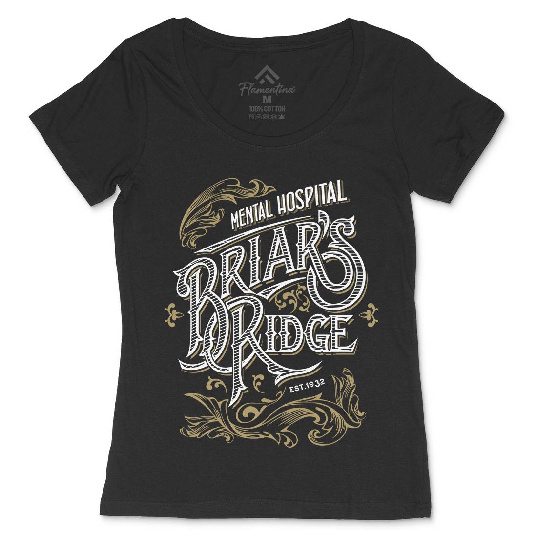 Briar Ridge Womens Scoop Neck T-Shirt Retro D367