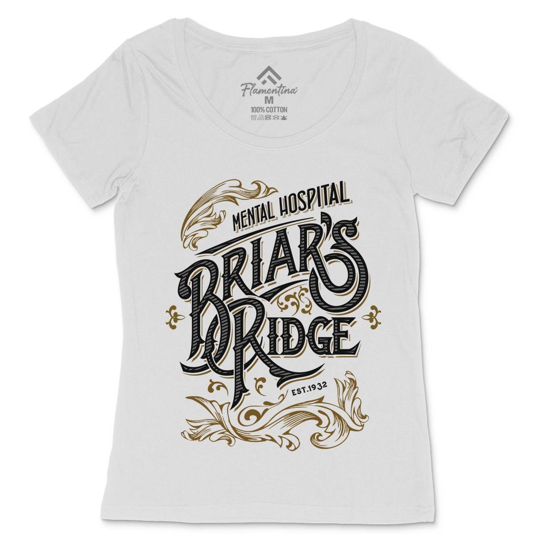 Briar Ridge Womens Scoop Neck T-Shirt Retro D367