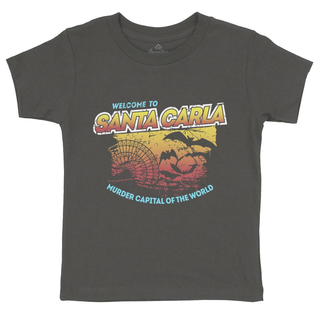 Santa Carla Kids Organic Crew Neck T-Shirt Horror D369