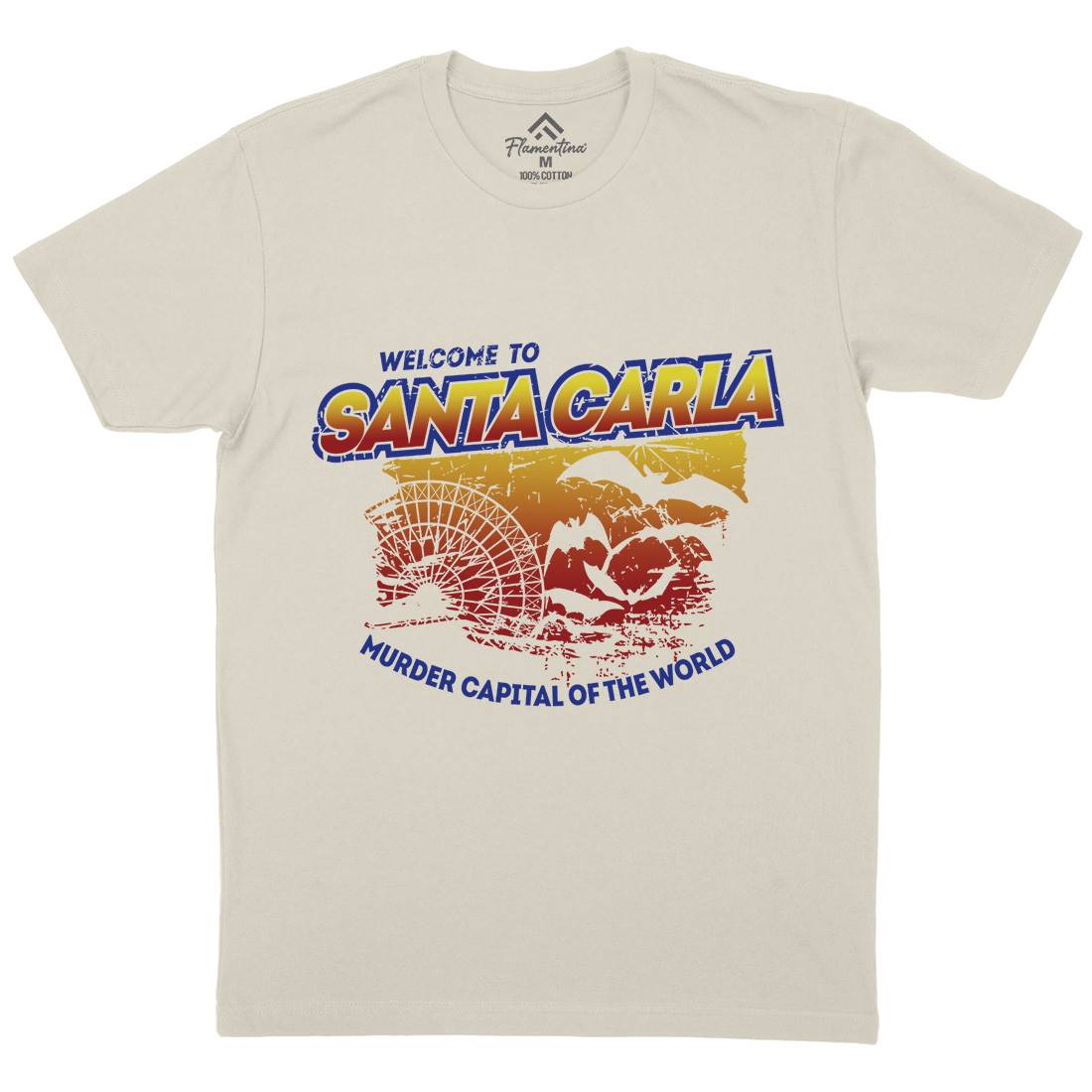 Santa Carla Mens Organic Crew Neck T-Shirt Horror D369