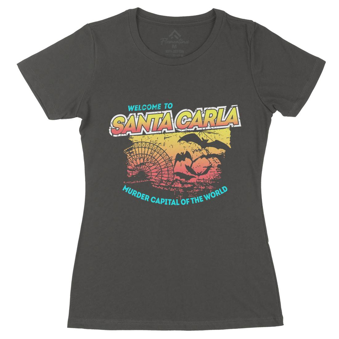 Santa Carla Womens Organic Crew Neck T-Shirt Horror D369