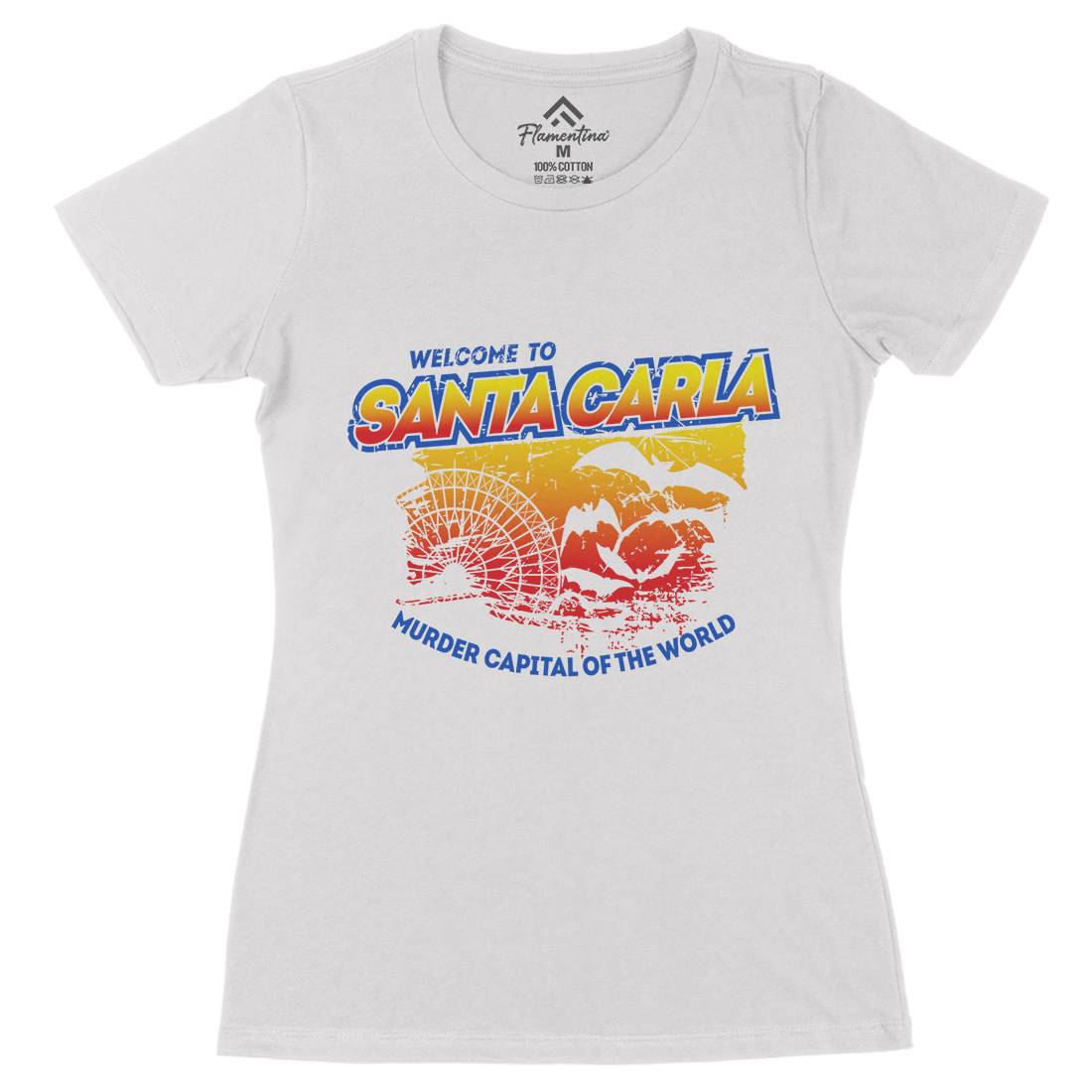 Santa Carla Womens Organic Crew Neck T-Shirt Horror D369
