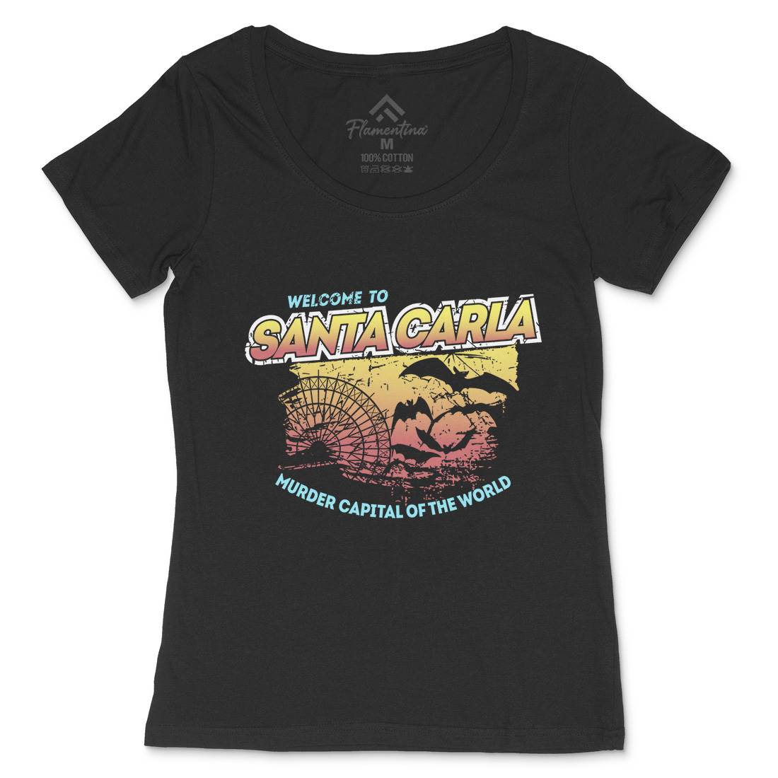 Santa Carla Womens Scoop Neck T-Shirt Horror D369