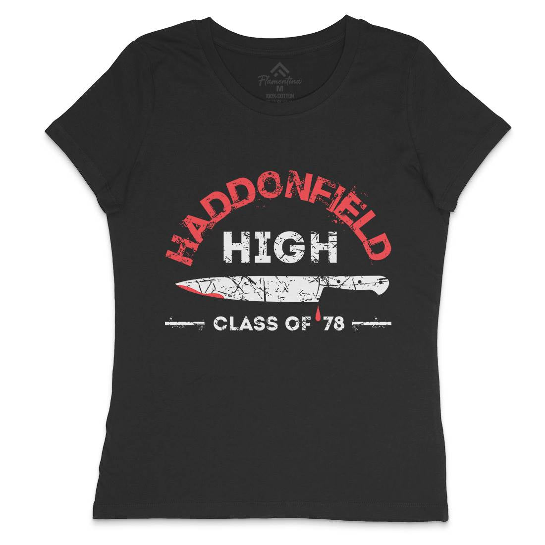 Haddonfield High Womens Crew Neck T-Shirt Horror D371