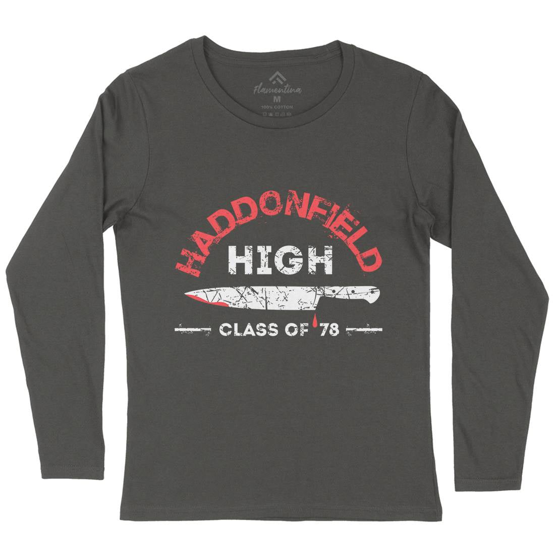 Haddonfield High Womens Long Sleeve T-Shirt Horror D371