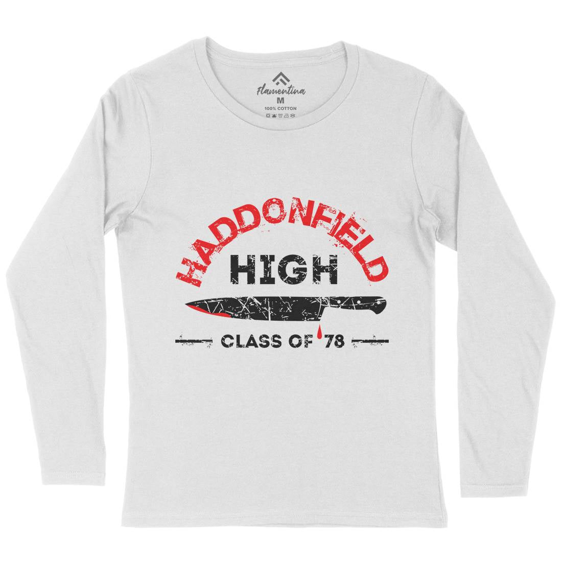 Haddonfield High Womens Long Sleeve T-Shirt Horror D371