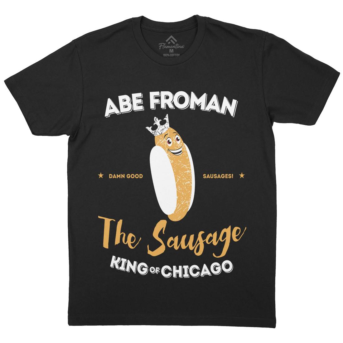 Abe Froman Mens Organic Crew Neck T-Shirt Food D372
