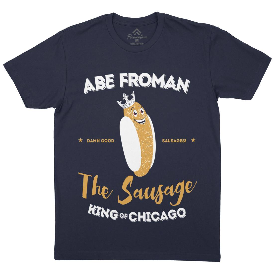Abe Froman Mens Organic Crew Neck T-Shirt Food D372