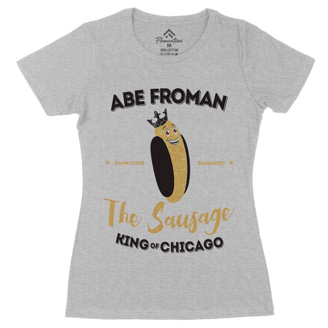 Abe Froman Womens Organic Crew Neck T-Shirt Food D372