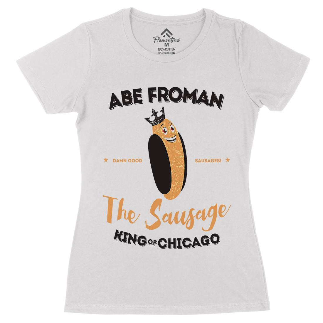 Abe Froman Womens Organic Crew Neck T-Shirt Food D372