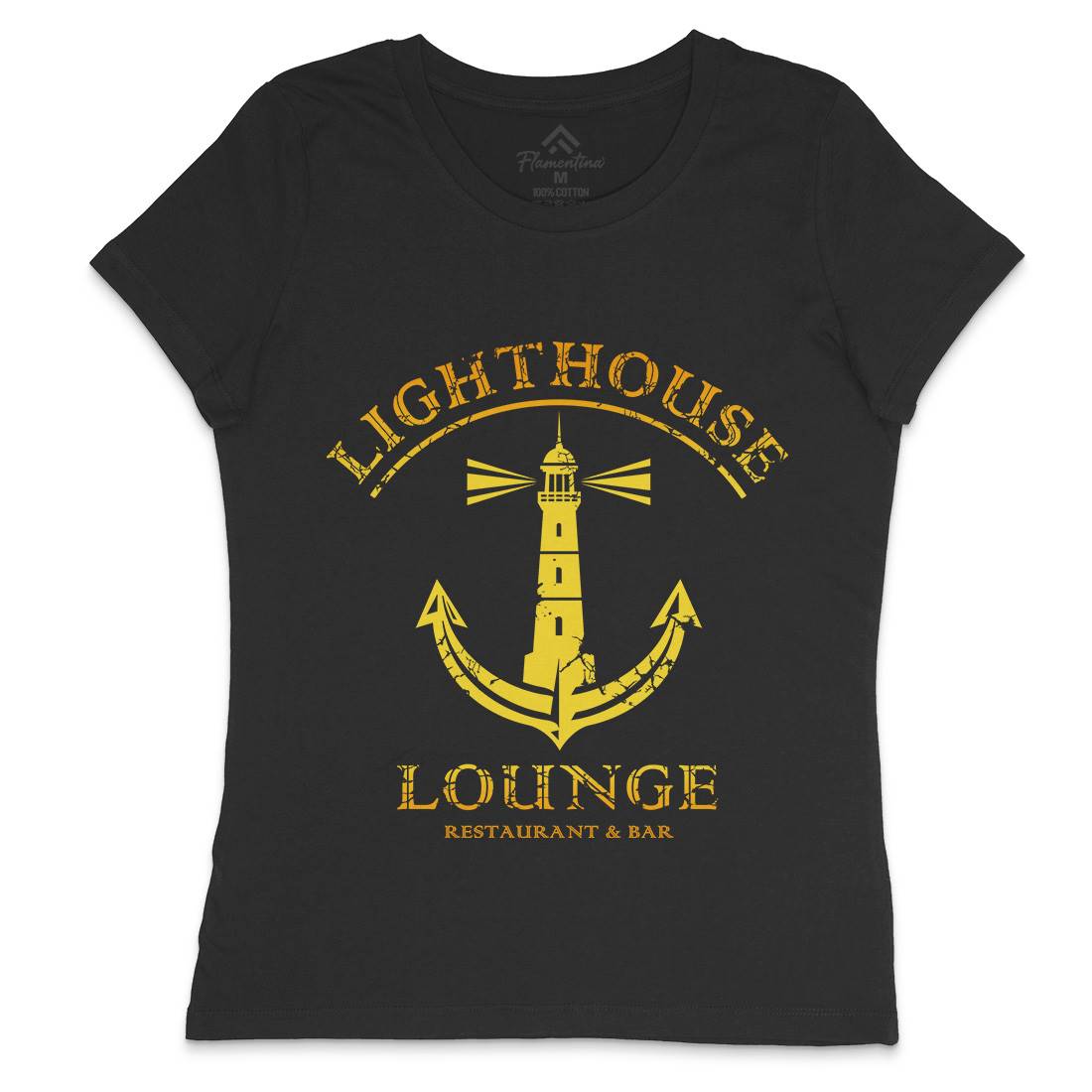 Lighthouse Lounge Womens Crew Neck T-Shirt Horror D373