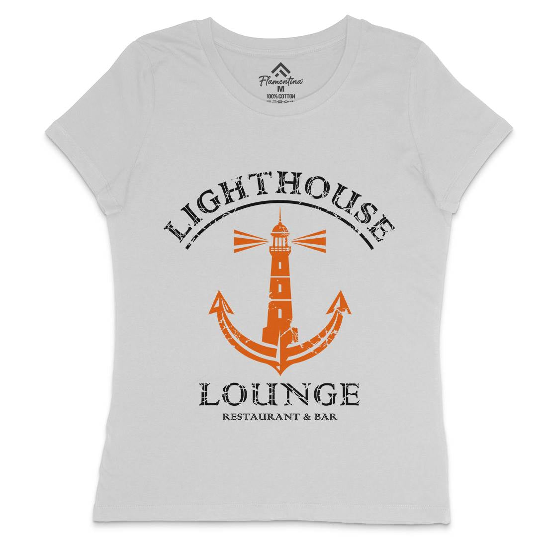 Lighthouse Lounge Womens Crew Neck T-Shirt Horror D373