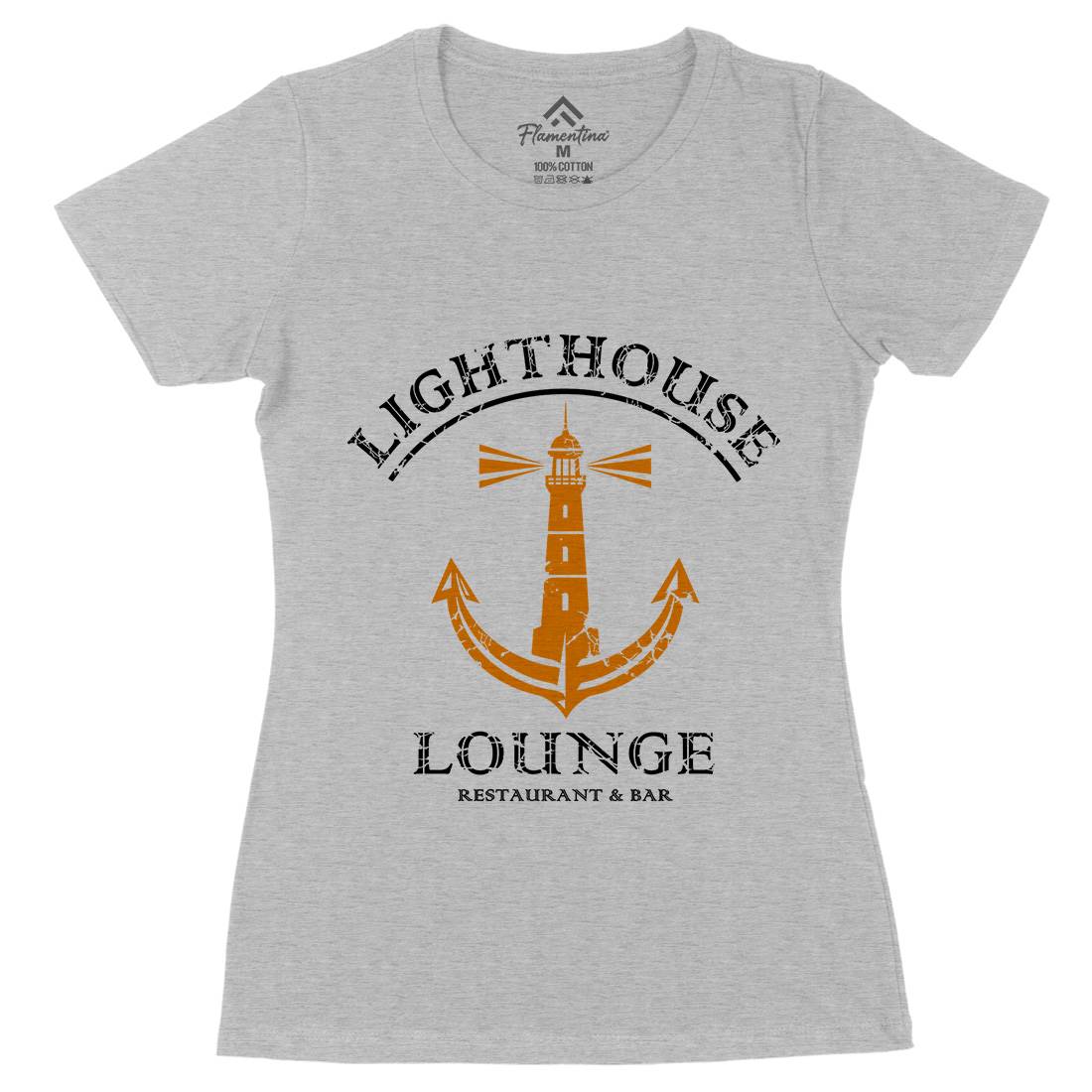 Lighthouse Lounge Womens Organic Crew Neck T-Shirt Horror D373