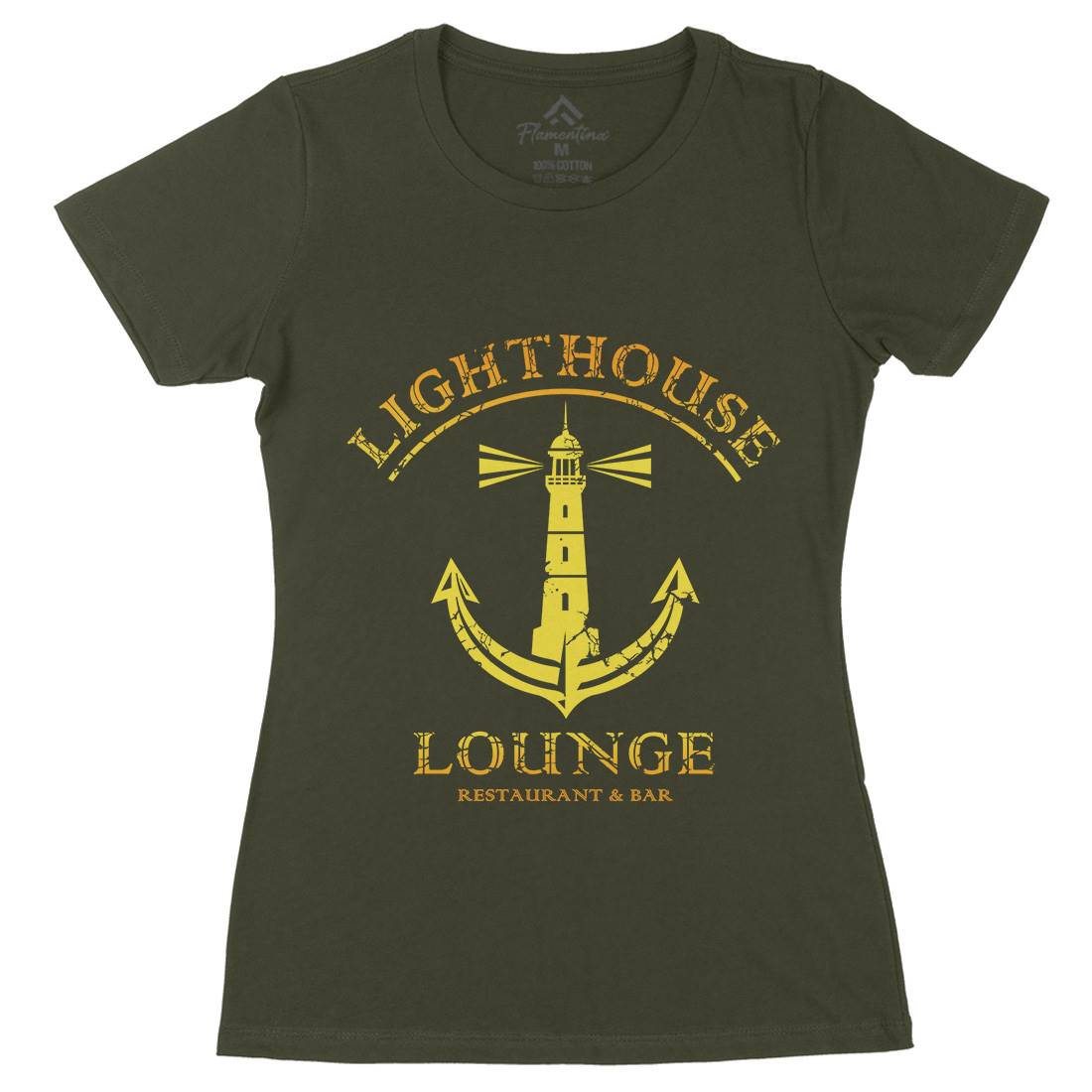 Lighthouse Lounge Womens Organic Crew Neck T-Shirt Horror D373