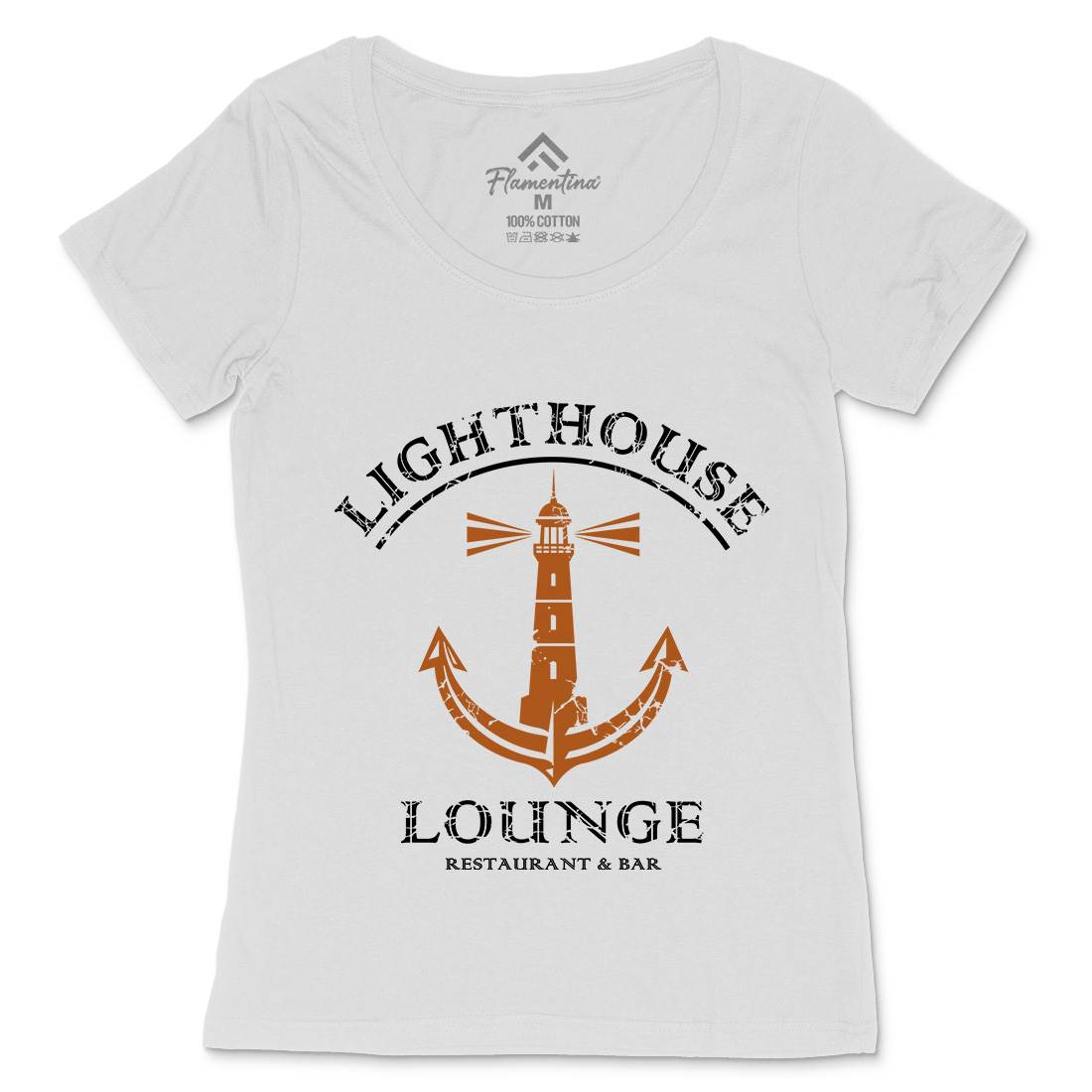 Lighthouse Lounge Womens Scoop Neck T-Shirt Horror D373