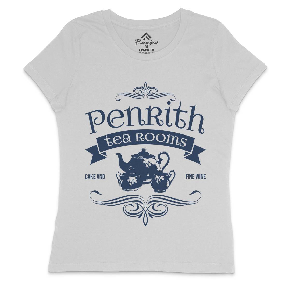 Penrith Tea Rooms Womens Crew Neck T-Shirt Food D374