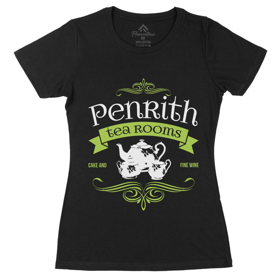 Penrith Tea Rooms Womens Organic Crew Neck T-Shirt Food D374