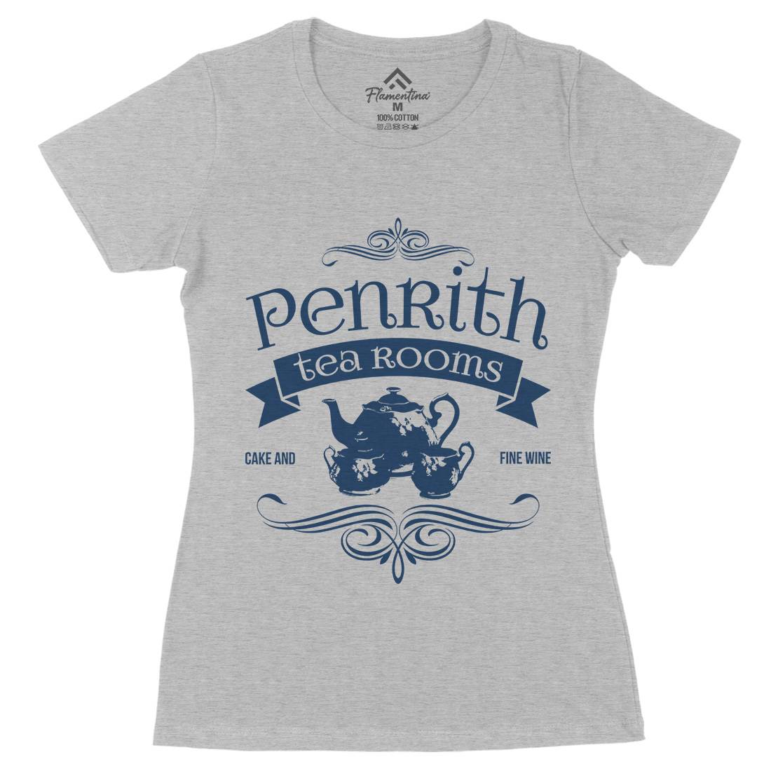 Penrith Tea Rooms Womens Organic Crew Neck T-Shirt Food D374