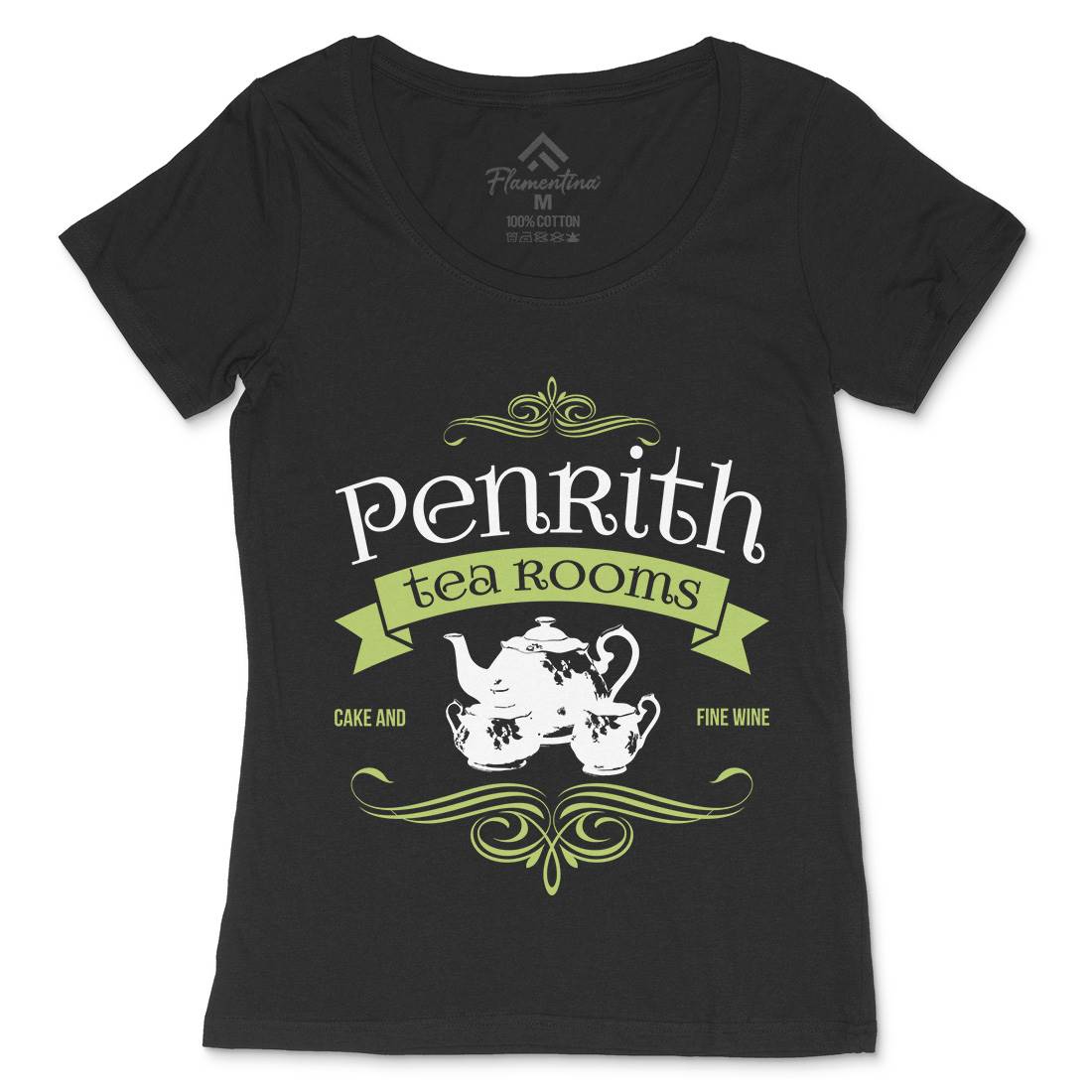 Penrith Tea Rooms Womens Scoop Neck T-Shirt Food D374